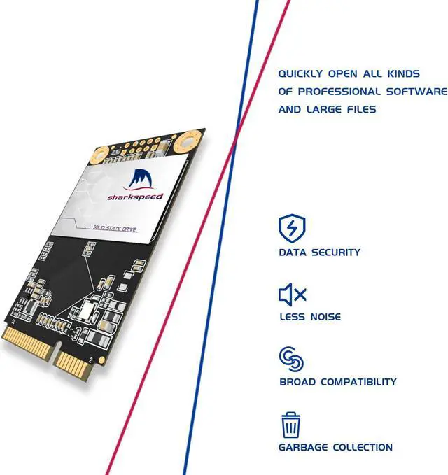 Alt view image 4 of 5 - mSATA SSD 512GB SHARKSPEED Plus Internal Mini SATA SSD Drive 3D NAND Solid State Drive for Mini PC Notebooks Tablets PC(mSATA 512GB)