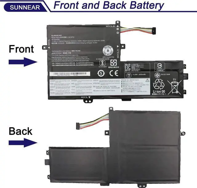 Alt view image 3 of 5 - L18C3PF6 L18C3PF7 L18M3PF7 Laptop Battery Replacement for Lenovo ideapad s340-15iwl S340-14IML 14API 14IIL 14IWL, C340-15IWL 15IIL 15API 15IIL, Flex-15IWL 15IML 15IIL Series, L18L3PF3 L18L3PF2