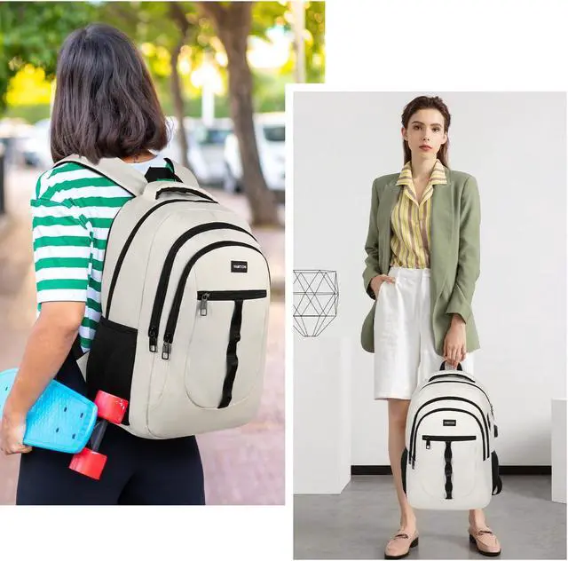 Alt view image 2 of 5 - YAMTION School Book Bag for Teen Girls and Boys Unisex Laptop Bookbag Backpack with USB for High School College Students