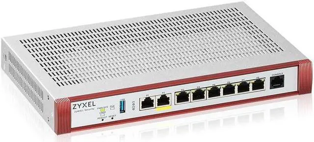 Main image of Zyxel USGFLEX200HP ZyWALL High Speed Cyber Security Firewall | Hardware Only | 2X Multi-Gig 2.5G (1x PoE+) | VPN | Business Class | Up to 100 Users | Nebula Cloud