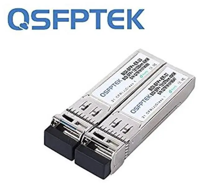 Alt view image 5 of 5 - QSFPTEK 10G SFP+ Bidi Transceivers, 10Gbe Mini gbic Fiber Network LC Single-Mode Module for Cisco SFP-10G-BX80U-I (1490nm-TX/1550nm-RX), SFP-10G-BX80D-I (1550nm-TX/1490nm-RX), 80KM, with DDM, 1 Pair