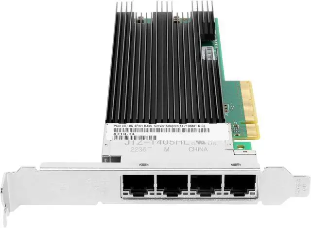 Alt view image 4 of 5 - Euqvos PCIe Ethernet Network Card for Intel X710-T4 XL710BM1 Chipset PCIe 3.0 X8 10Gb 4 Port RJ45 LAN Card Support Windows Server/Windows/Linux/VMware/ESX