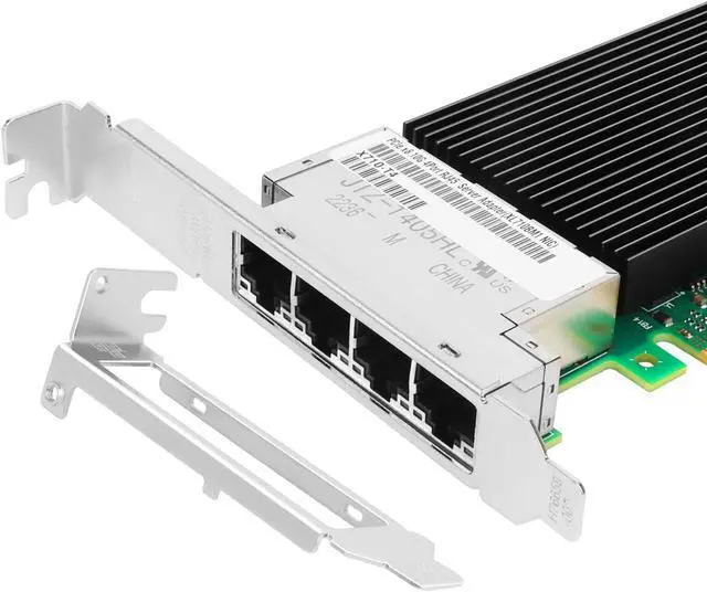 Alt view image 5 of 5 - Euqvos PCIe Ethernet Network Card for Intel X710-T4 XL710BM1 Chipset PCIe 3.0 X8 10Gb 4 Port RJ45 LAN Card Support Windows Server/Windows/Linux/VMware/ESX