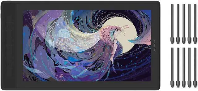 Main image of HUION Kamvas Pro 16 2.5K Graphics Drawing Tablet with Screen and 10 Pack Replacement Nibs PN05A