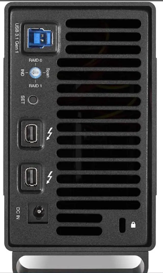 Alt view image 2 of 3 - OWC 12TB Mercury Elite Pro Dual Thunderbolt 2/USB3 Raid Solution Enclosure
