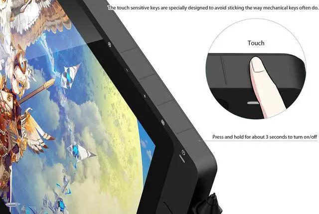 Alt view image 5 of 5 - XP-PEN Artist 22R pro Drawing Tablet with Screen 120% sRGB with Battery-Free Stylus Full-Laminated Technolog 21.5 inch Pen Display & XP-PEN Shortcuts Stickers