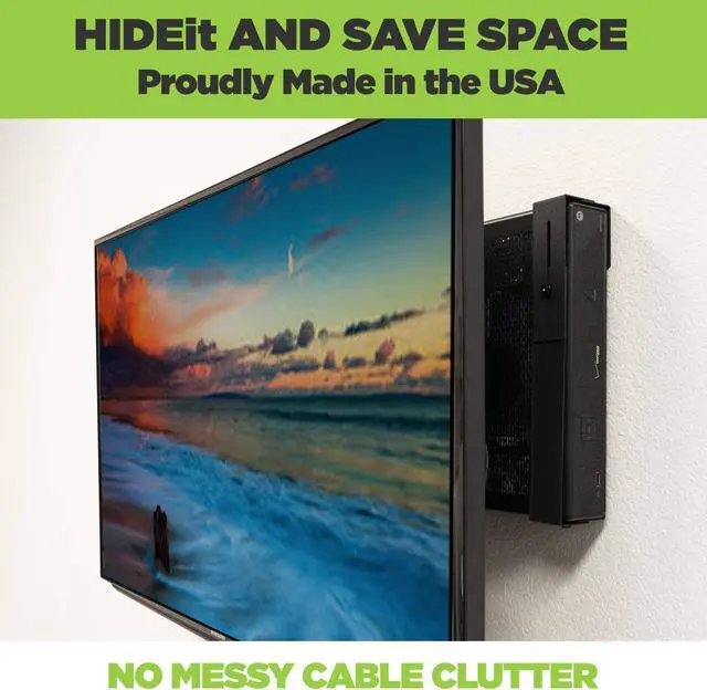 Alt view image 3 of 5 - HIDEit Mounts Uni-MW Mount - Patented in 2015, Made in USA - Steel Adjustable Medium and Wide Device Wall Mount, Hide Your Cable TV Box, Game Consoles, Set-Top Boxes, Satellite Receivers and More