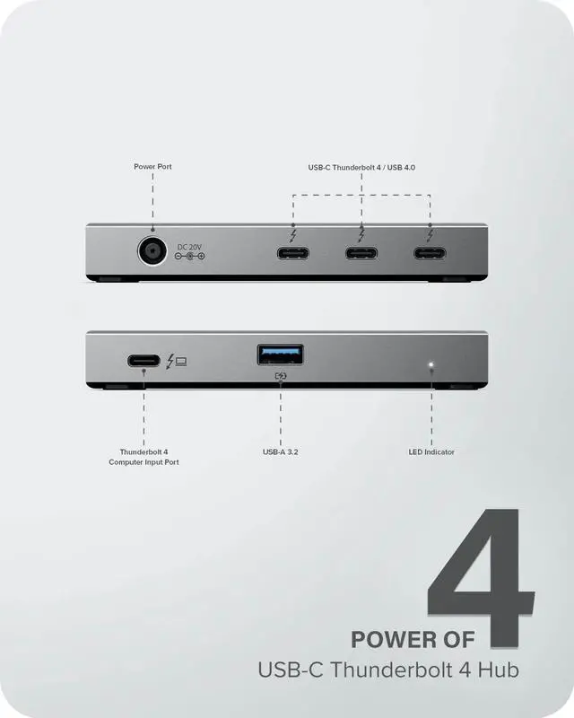 Alt view image 2 of 5 - Alogic Thunderbolt 4 Blaze Hub