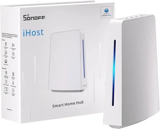 Main image of SONOFF iHost Smart Home Hub, 4G Central Control Gateway, Private Local Server for Secure Home Automation, LAN&Zigbee Compatibility, Local Data Storage and Open API for Customization(RV1126 DDR4 4GB)