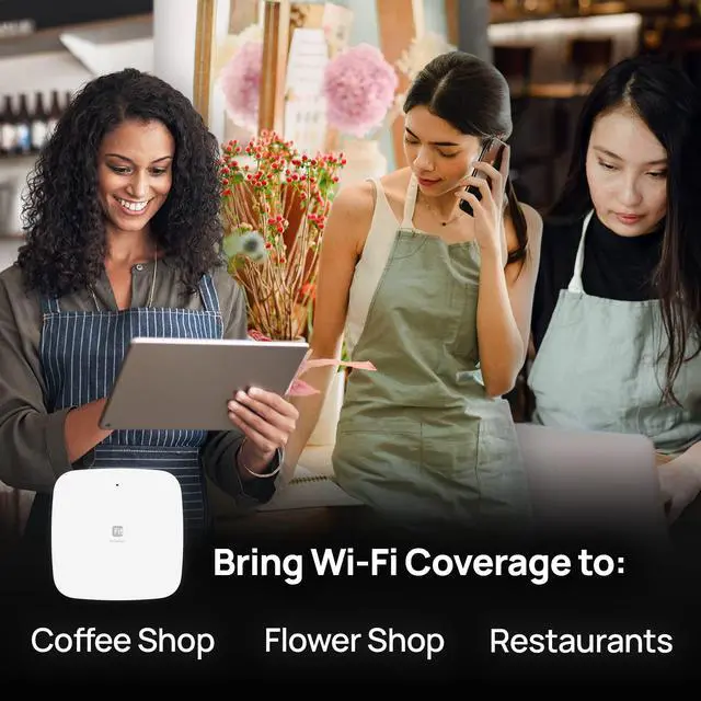Alt view image 5 of 5 - EnGenius Fit Wireless Access Point (EWS356-FIT) | True Wi-Fi 6 Dual Band AX3000 | Cloud & App & OnPrem Control Options | WPA3, MU-MIMO, Mesh & Seamless Roaming | Power Adapter Not Included