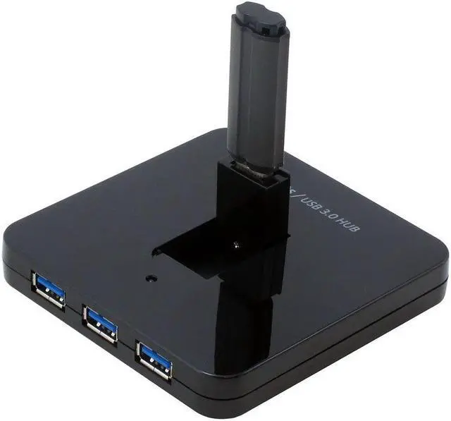 Alt view image 2 of 5 - SEDNA - 4 Ports USB 3.0 Hub - 1 Vertical Foldable Port and BC 1.2 Charging Port - Black