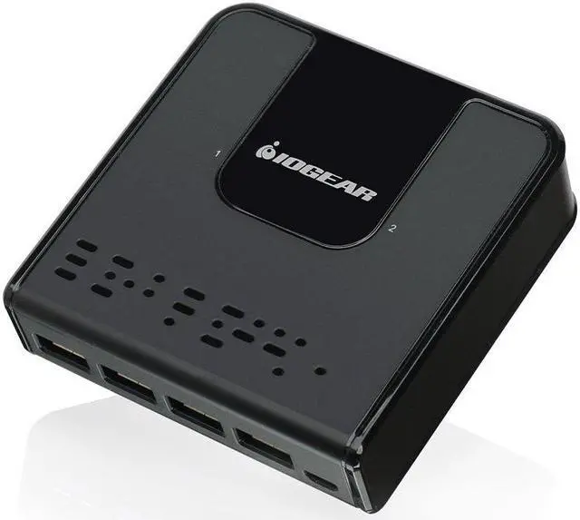 Main image of IOGEAR 4x2 USB 3.0 Peripheral Sharing Switch - Share 4 USB Devices Between 2 Computers - LED Indicators - Cables n Remote Included - PC - MAC - Printer - Scanner - Mouse/Keyboard and More - GUS432