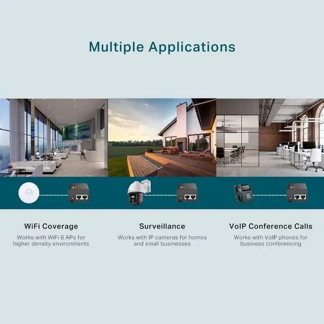 Alt view image 5 of 5 - TP-Link TL-PoE260S 802.3at/af 2.5G PoE+ Injector | Non-PoE to PoE Adapter | Supplies up to 30W (PoE+) | Plug & Play | Desktop/Wall-Mount | Distance Up to 328 ft. | UL Certified