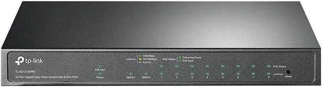 Main image of TP-Link TL-SG1210MPE | 8 Port Gigabit PoE Switch | Easy Smart Managed | 8 PoE+ Ports @123W, w/ 2 Uplink Gigabit Ports + 1 Combo SFP Slot | 3 Year Manufacturer Warranty | QoS, Vlan, IGMP & LAG