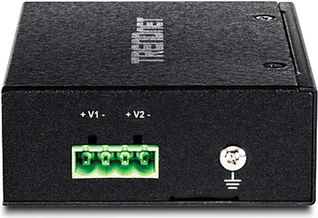 Alt view image 5 of 5 - TRENDnet Industrial Gigabit UPoE Splitter, Dual DC Power Outputs, DIN-Rail or Wall-Mountable, Adjustable Voltage Output, TI-SG104