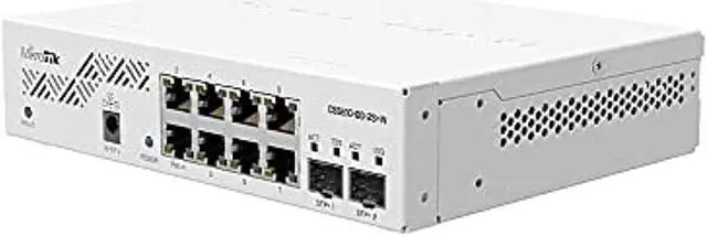 Main image of MikroTik - CSS610-8G-2S+in - Cloud Smart Switch 610-8G-2S+in with 8X Gigabit Ports, 2X SFP+ Cages, SwOS, Desktop case,