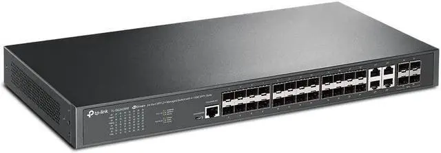 Main image of TP-Link TL-SG3428XF | 24 Port SFP Enterprise Level Switch | L2+ Smart Managed | Omada SDN Integrated | IPv6 | Static Routing | L2/L3/L4 QoS, IGMP & LAG