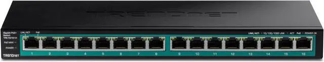 Alt view image 4 of 5 - 16-Port GIGABIT POE+ Switch(123W)
