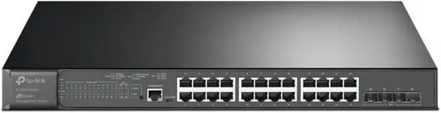 Main image of TP-Link TL-SG3428XMP | Jetstream 24 Port Gigabit Smart Managed L2+ PoE switch | 24 PoE+ Port @384W, 4 * 10GE SFP+ Slots | Support Omada SDN | IPv6 and Static Routing