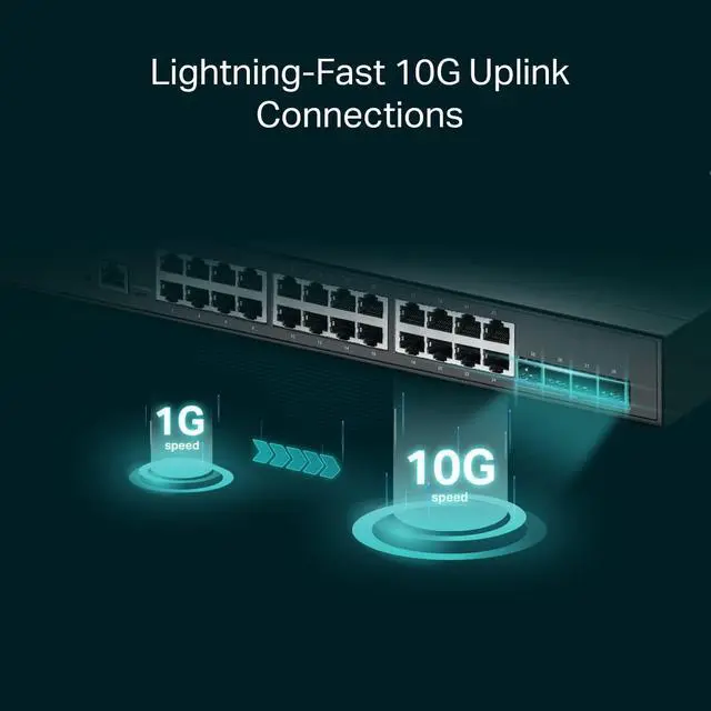 Alt view image 4 of 5 - TP-Link TL-SG3428XMP | Jetstream 24 Port Gigabit Smart Managed L2+ PoE switch | 24 PoE+ Port @384W, 4 * 10GE SFP+ Slots | Support Omada SDN | IPv6 and Static Routing