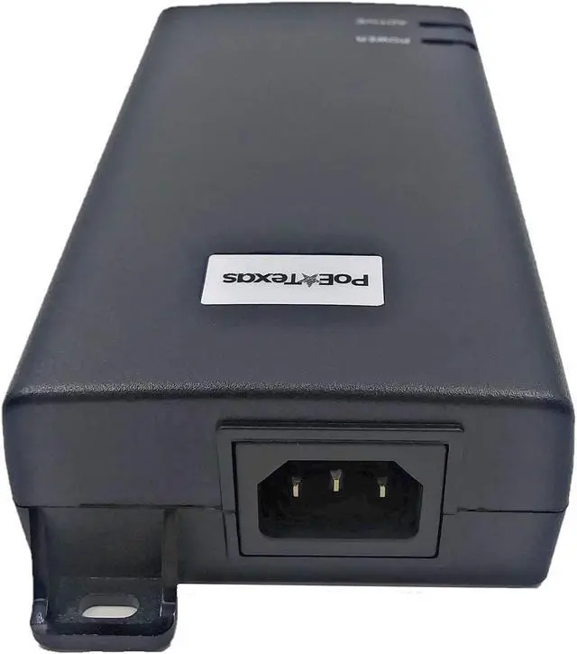 Main image of Poe Texas 60 watt PoE Injector - 802.3bt PoE++ Single Port 4-Pair Power Over Ethernet Injector - Active PoE Adapter with 55V 60W Output - 10/100/1000 Gigabit Data - Mode A/B Wall Mount Plug & Play