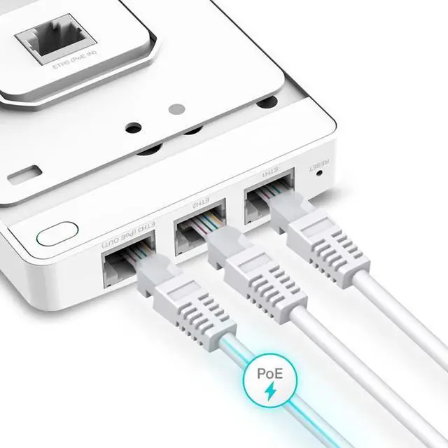 Alt view image 3 of 5 - TP-Link EAP615-Wall | Omada Business WiFi 6 AX1800 in-Wall Wireless Gigabit Access Point | Support OFDMA, MU-MIMO & Beamforming | PoE Powered | Support Omada SDN | Cloud Access & Omada app