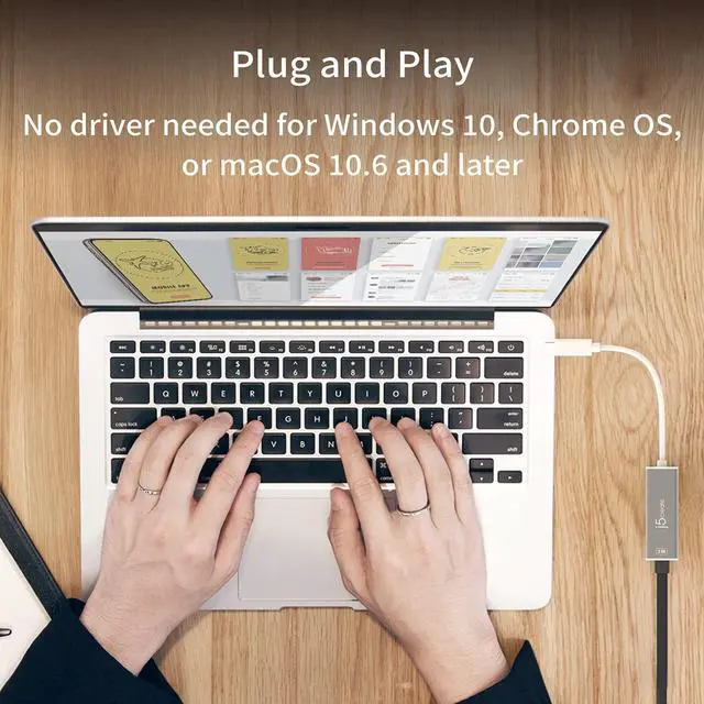 Alt view image 4 of 5 - j5create USB-C to 2.5G Ethernet Adapter, RJ45 LAN 2.5 Gigabit Network to USB Type C/Thunderbolt Converter, Compatible for MacBook Pro/Air, Tablets, Dell XPS, Surface Pro 7 (JCE145)