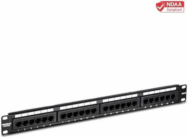 Alt view image 3 of 5 - TRENDnet 24-Port Cat6 Unshielded Patch Panel, Wallmount or Rackmount, Compatible with Cat3,4,5,5e,6 Cabling, for Ethernet, Fast Ethernet, Gigabit Applications, Black, TC-P24C6 (Pack of 1)