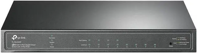 Main image of TP-Link TL-SG2008P | Jetstream 8 Port Gigabit Smart Managed PoE Switch | 4 PoE+ Port @62W | Support Omada SDN | PoE Recovery | IPv6 | Static Routing | L2/L3/L4 QoS | 5 Year Manufacturer Warranty