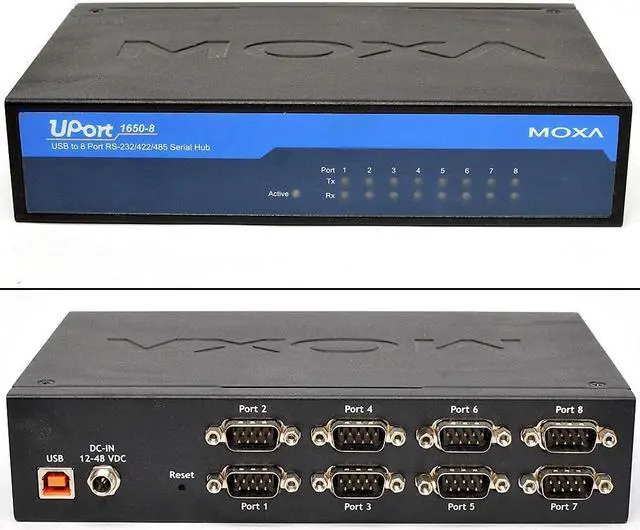 Alt view image 2 of 4 - Moxa UPort 1650-8: 8 Port USB-to-Serial Hub, RS-232/422/485
