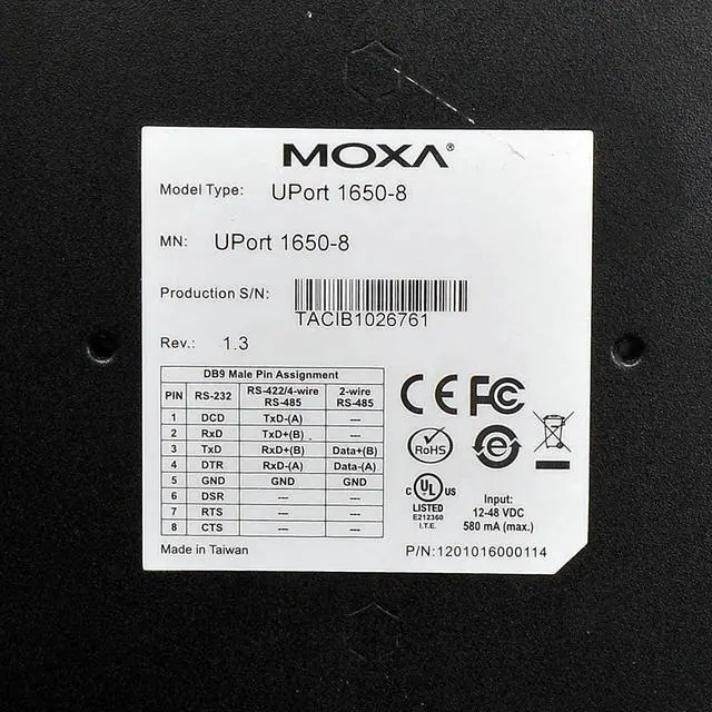 Alt view image 4 of 4 - Moxa UPort 1650-8: 8 Port USB-to-Serial Hub, RS-232/422/485