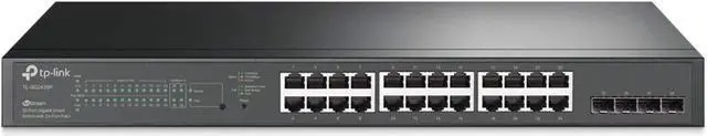 Main image of TP-Link TL-SG2428P | Jetstream 24 Port Gigabit Smart Managed PoE Switch | 24 PoE+ Ports @250W, 4 SFP Slots | Omada SDN Integrated | PoE Recovery | IPv6 | Static Routing