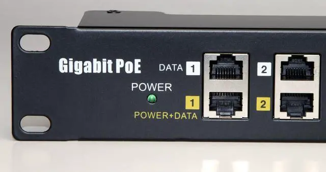 Alt view image 2 of 5 - PoE Texas 12 Port Gigabit PoE Injector with 48 Volt 60 Watt Power Supply for 802.3af/at Devices
