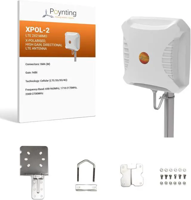 Main image of Poynting XPOL-2-5G (No T-Mobile) Directional Cellular Antenna | 2X2 MIMO | 4G/LTE 5G | 698-3800 MHz | 11dBi | N-Connector