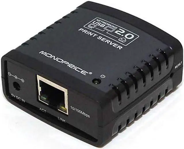 Alt view image 2 of 5 - Monoprice Networking USB 2.0 Print Server (5342)