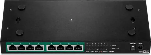 Alt view image 5 of 5 - TRENDnet 8-Port Gigabit PoE+ Switch, 65W PoE Power Budget, 16Gbps Switching Capacity, IEEE 802.1p QoS, DSCP Pass-Through Support, Fanless, Wall Mountable, Lifetime Protection, Black, TPE-TG83