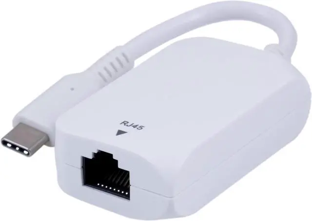 Alt view image 2 of 4 - Ativa® USB Type-C-To-Ethernet Adapter Cable, 4.7", White, 41510