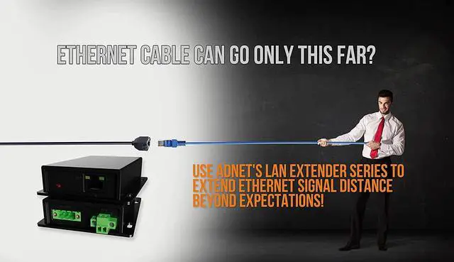 Alt view image 2 of 5 - Ethernet Range Extender 600m 2000ft Over Twisted UTP kit or BNC Cable or Copper Wire - Compatible with Any Ethernet Device - LAN Distance Repeater Booster Bridge - BNC to 2PIN adapters in Set