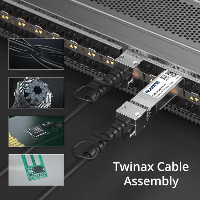Alt view image 4 of 5 - 4-Pack 1m/3.28ft 10G Direct Attach Copper Cable, SFP+ Passive Twinax DAC Cable for Cisco SFP-H10GB-CU1M, Ubiquiti, Arista, D-Link, Huawei, Intel, Meraki, Mikrotik, Netgear, TP-Link etc.