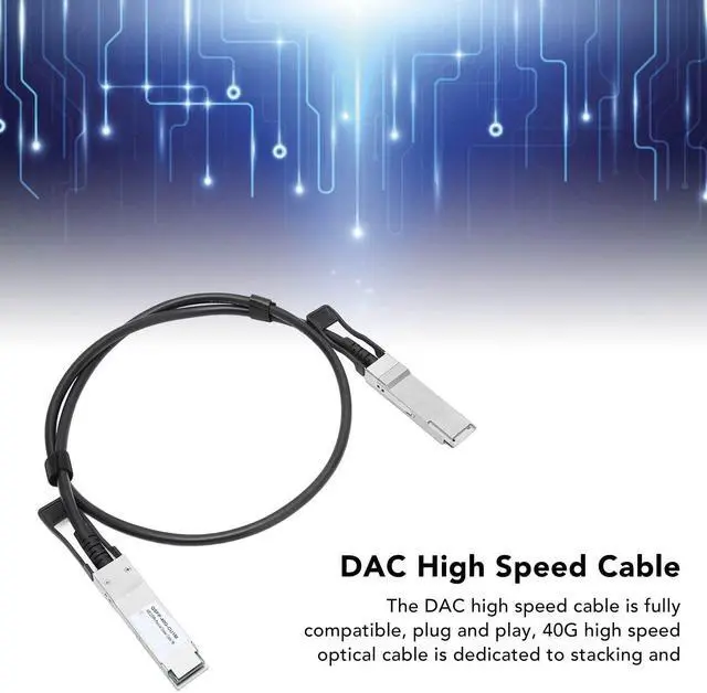 Alt view image 2 of 5 - 40Gbps SFP DAC Cable, QSFP to QSFP Active Cable for for, for H3C, for Juniper, for for ZTE, for for Entel, for Extreme and Others, 1m/3.28ft