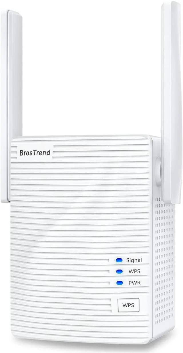 Main image of BrosTrend WiFi Extender AC1200 WiFi Booster and Signal Amplifier, 1200Mbps Dual Band WiFi Extender Signal Booster for Home Coverage Up to 1600 sq.ft. Internet Booster, WPS Easy Setup, Wall Plug Design