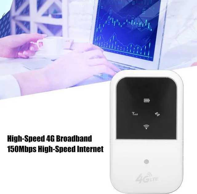 Alt view image 2 of 5 - Portable Router Hotspot,M80 Mobile Hotspot 150mbps Portable Mini 4G LTE Router Support B1/3/5/8/38/39/40/41 M80(White)