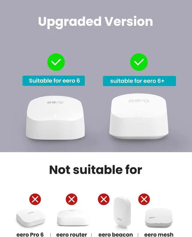 Alt view image 2 of 5 - DG-Direct Wall Mount Holder Only for eero 6 Router Mesh Wi-Fi System,No Messy Wires,Stand Bracket for eero 6 Extender Space Saving White 3Pcs