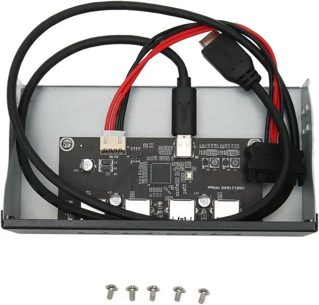 Alt view image 4 of 5 - USB 3.2 Front Panel, 4 Ports 5.25inch Internal Optical Drive Front Panel USB Hub, up to 10Gbps, for Win 7/8/10/2003, for OS X Laptop, for Linux (Optical Drive 4USB Type E)