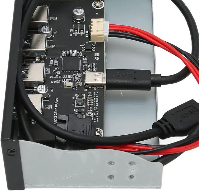 Alt view image 5 of 5 - USB 3.2 Front Panel, 4 Ports 5.25inch Internal Optical Drive Front Panel USB Hub, up to 10Gbps, for Win 7/8/10/2003, for OS X Laptop, for Linux (Optical Drive 4USB Type E)