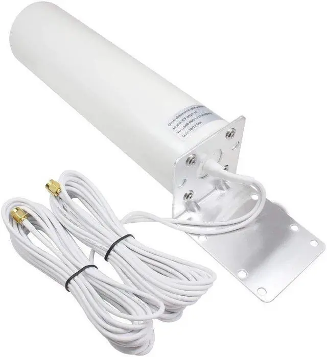 Alt view image 2 of 5 - High Gain 10-12dBi Dual SMA Male 698-2700 MHz 3G/4G LTE Omni-Directional Outdoor Pole/Wall Mount Antenna for Mobile Cell Phone Cellular 4G LTE Router Modem Gateway