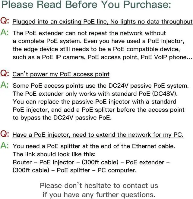 Alt view image 4 of 5 - FASTCALBING Waterproof Direct Burial PoE Extender for IP Camera, Ethernet Extension Breaking 100m Distance Limit, Outdoor PoE Repeater, IEEE 802.3af/at/bt, PoE+, Plug and Play