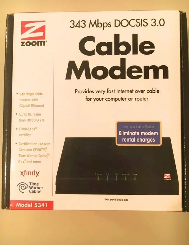 Main image of Portable, Zoom 5341 DOCSIS 3.0 Cable Modem 5341J Consumer Electronic Gadget Shop