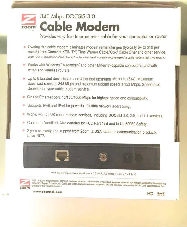 Alt view image 2 of 5 - Portable, Zoom 5341 DOCSIS 3.0 Cable Modem 5341J Consumer Electronic Gadget Shop