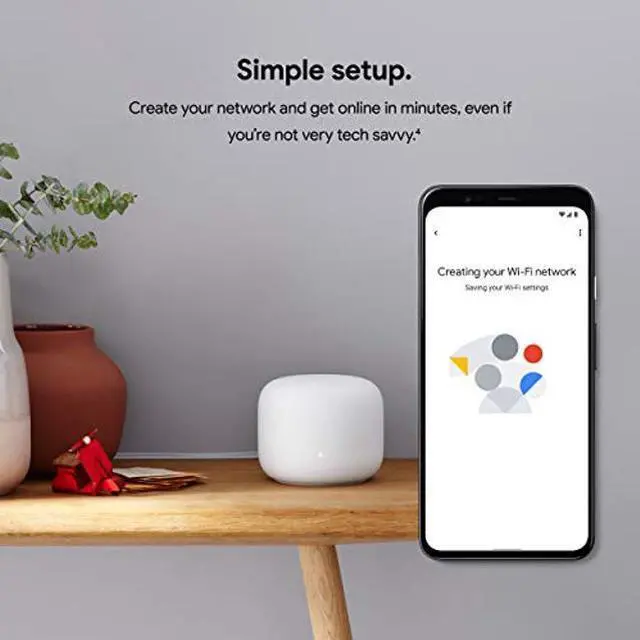 Alt view image 4 of 5 - Google Nest Wifi - AC2200 - Mesh WiFi System - Wifi Router - 2200 Sq Ft Coverage - 1 pack